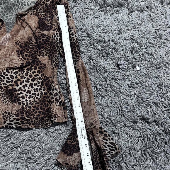 Rampage Y2K long Sleeve Semi Sheer whimsygoth Fairy Top Size S - Picture 6 of 7